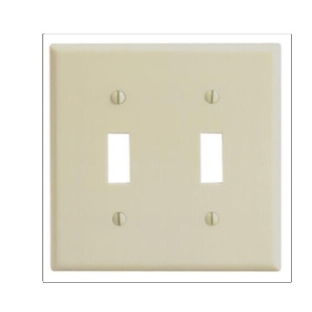 Leviton 2-Gang Toggle Device Switch Wallplate, Standard Size 4-Pack